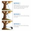 Spring Pole Dog Rope Toy Pet Dog Heavy Duty Pull Tether Tug of War, Hanging Bungee Toy for Outdoor Exercise, for Medium Large Dog Muscle Builder