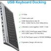 11 in 1 USB C Docking Station KeyboardUSB C to HDMI VGA USB 3.0, RJ45 Ethernet, 100W PD, For MacBook Pro,iPad Pro,iMac,Smart TV