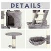 Cat Scratching Post Climbing Tree Pole Tower Plush Condo Playhouse Perches Dangling Rope Toys 123cm Tall