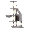 Cat Scratching Post Climbing Tree Pole Tower Plush Condo Playhouse Perches Dangling Rope Toys 123cm Tall
