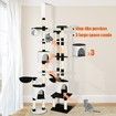 Cat Scratching Post Gym Play House Condo Climbing Tower Tree Center Scratcher Furniture with Rope 256cm Tall