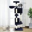 Large Cat Climbing Tree Cando Play House Scratching Tower Gym Post Scratcher Pole Perch Dark Blue 150cm Tall