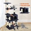 Cat Scratching Post Gym Climbing Tree Pole Tower Kitten Playhouse Pet Furniture Ladder Perch Toy 135cm Tall Multi Levels