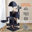 Cat Scratching Tree Post Dome Condo Play House Climbing Tower Pole Furniture Gym with Toys Perch 146cm