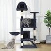 Cat Scratching Tree Post Dome Condo Play House Climbing Tower Pole Furniture Gym with Toys Perch 146cm