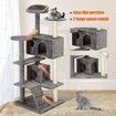 Cat Scratching Post Climbing Tree Tower Scratcher Pole Soft Perch Play House Exercise Gym 130cm Medium Tall