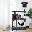 Cat Tree Climbing Gym Scratching Post Tower Pole w/ Cat Tunnel Condo Playhouse Perch Basket Hammock Rope 140cm Tall