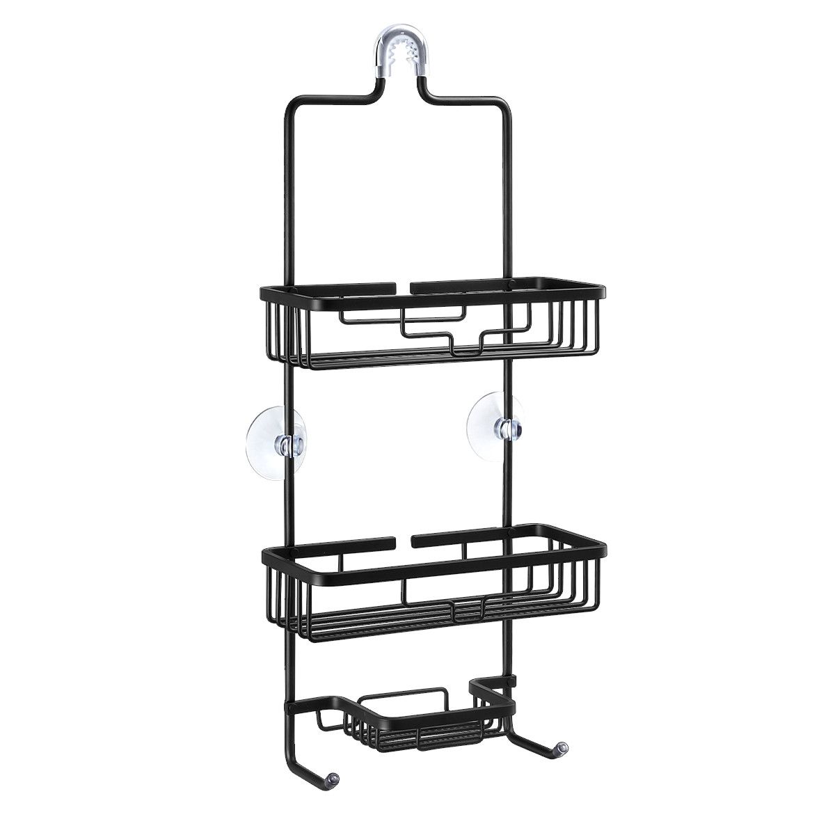 Aluminum Hanging Shower Caddy 3-Shelf Bathroom Organiser Storage ...