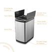 50L Smart Bin Kitchen Rubbish Bin Trash Waste Recycling Bin with Infrared Motion Sensor