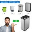 50L Smart Bin Kitchen Rubbish Bin Trash Waste Recycling Bin with Infrared Motion Sensor