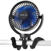 Rechargeable Battery Powered Clip Fan with Flexible Tripod