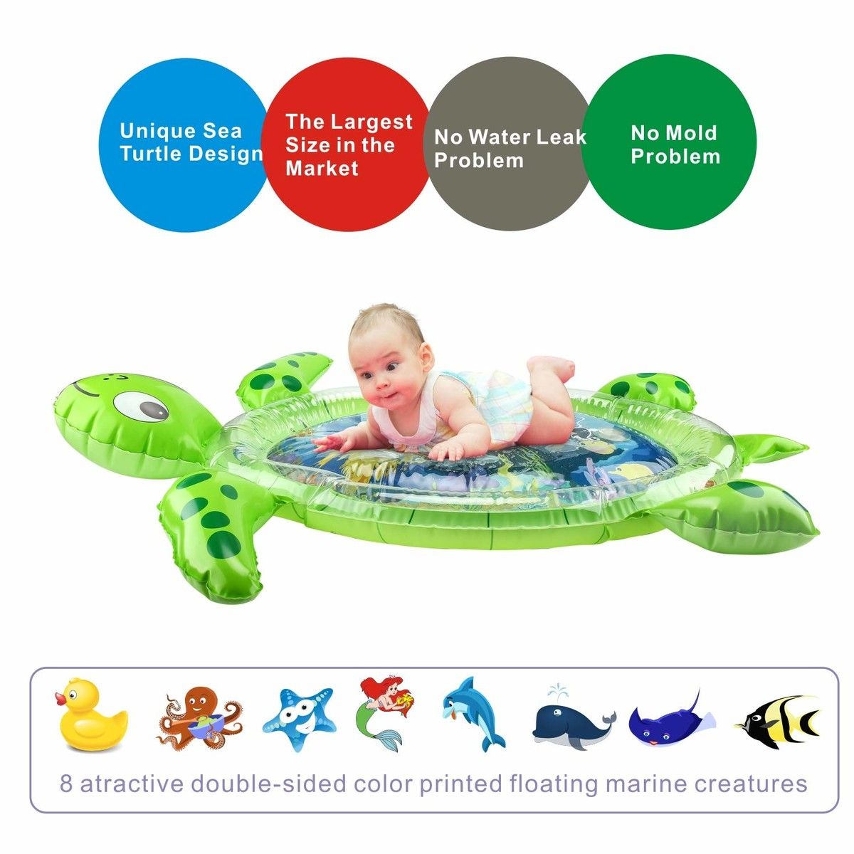 tummy time inflatable water mat