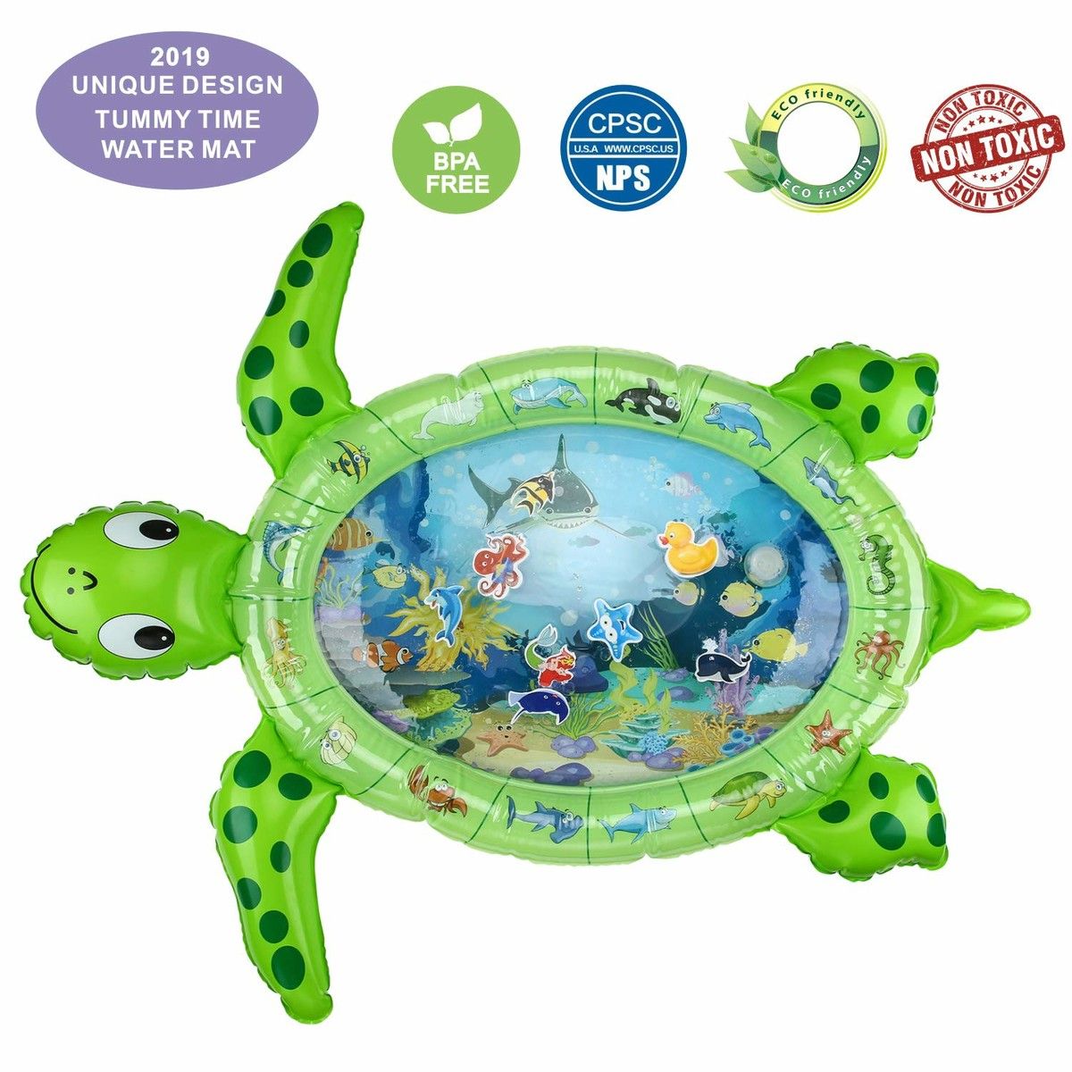 inflatable tummy time water mat