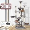 Large Cat Tree Scratching Post Pole Playhouse Gym Home Climbing Tower Perches Condos 200cm Tall 8 Levels