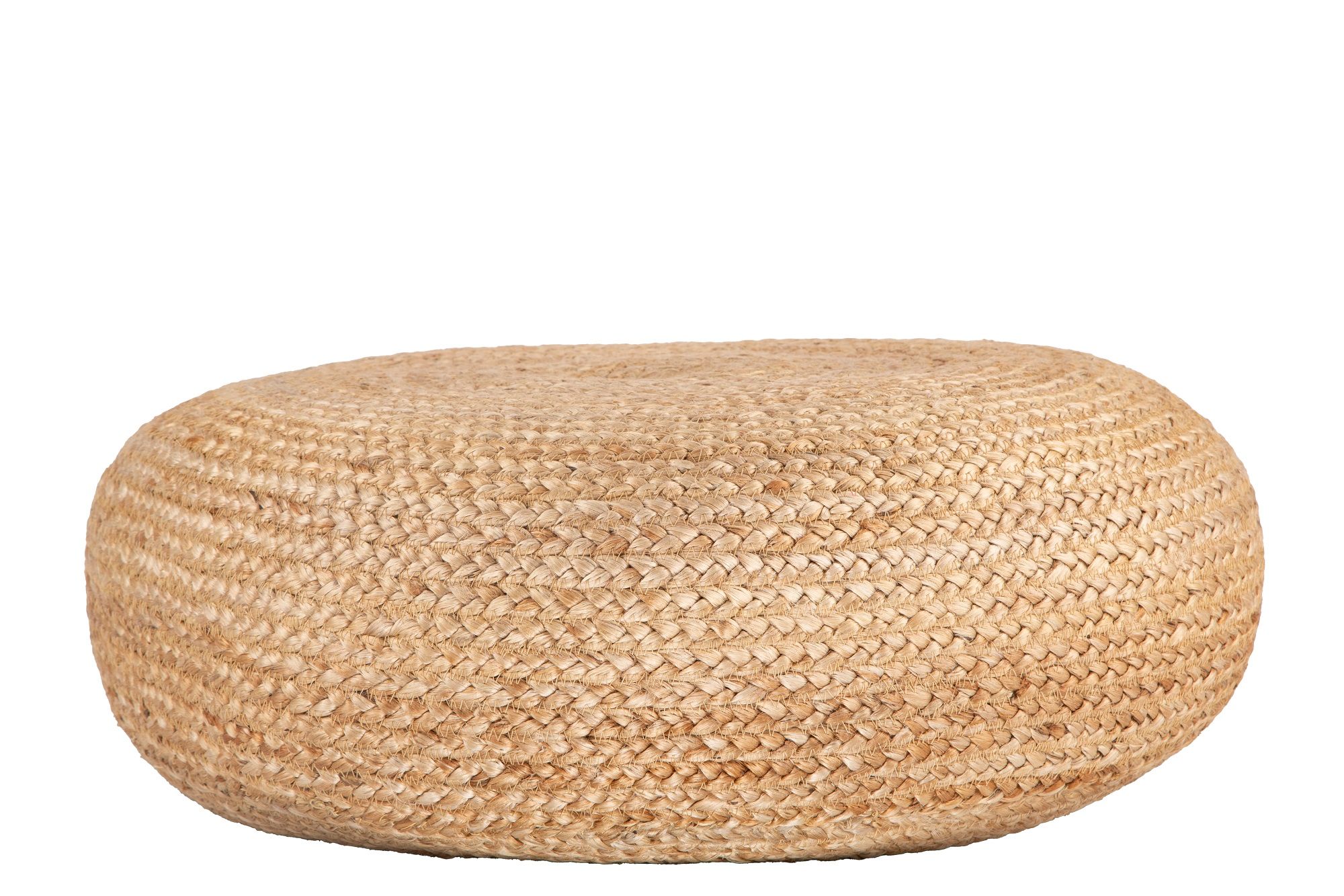 Ava Round Jute Pouf NATURAL 26x7