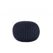 Ava Knitted Pouf NAVY BLUE