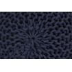 Ava Knitted Pouf NAVY BLUE