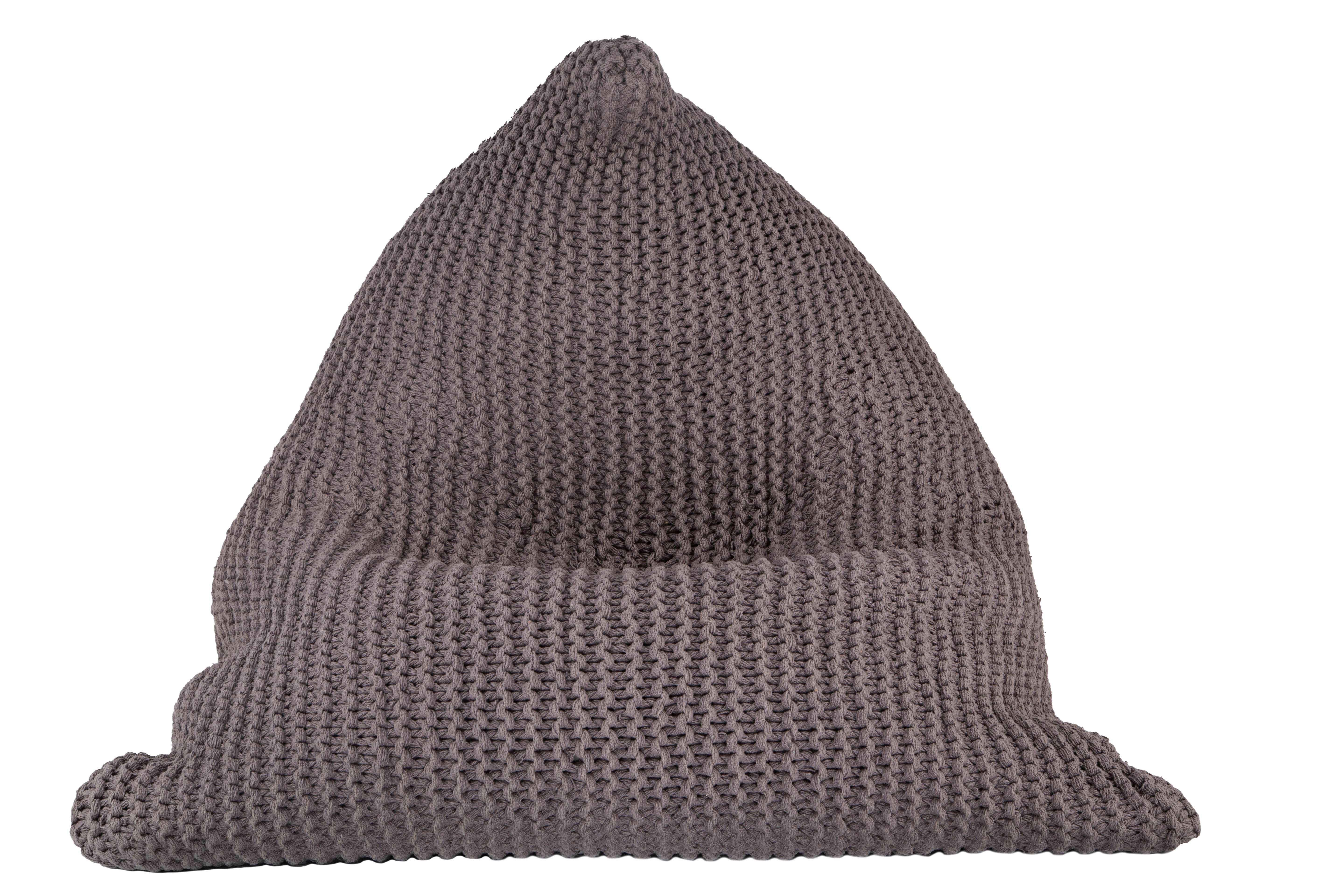 Ava Knitted Bean Bag SLATE GREY