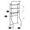 3-Tier Steel Freestanding Bathroom Rack Shelves Over Toilet Washer Dryer Shelf Laundry Storage