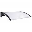 Door Canopy Black and Transparent 120x80 cm PC