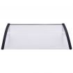 Door Canopy Black and Transparent 120x80 cm PC