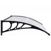 Door Canopy Black and Transparent 120x80 cm PC