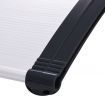 Door Canopy Black and Transparent 120x80 cm PC