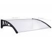 Door Canopy Black and Transparent 120x80 cm PC