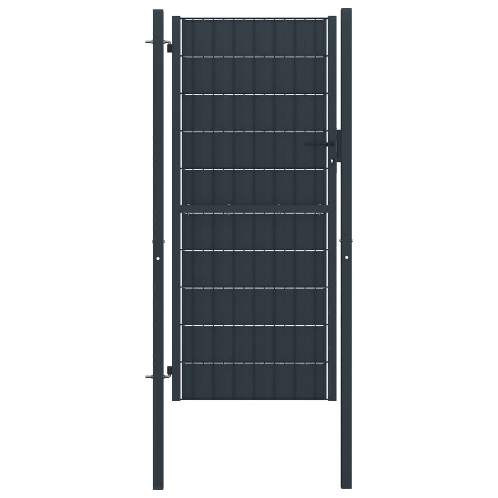 Fence Gate Steel 100x164 cm Anthracite