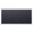 Wall Mounted Tool Cabinet Industrial Style Metal Grey and Black