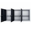 Wall Mounted Tool Cabinet Industrial Style Metal Grey and Black