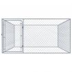 Outdoor Dog Kennel Galvanised Steel 2x2x1 m