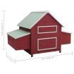 Chicken Coop Red 157x97x110 cm Wood