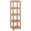 4-Tier Bathroom Storage Rack Solid Teak 42x42x165 cm