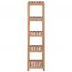 4-Tier Bathroom Storage Rack Solid Teak 42x42x165 cm