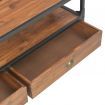 TV Cabinet with 2 Drawers 120x30x40 cm Solid Pine Wood