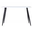 Dining Table White and Black 120x60x74 cm MDF