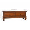 TV Cabinet 110x35x40 cm Solid Teak Wood