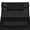 Sun Lounger with Pillow Poly Rattan Black