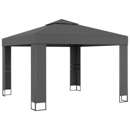 Gazebo with Double Roof 3x3 m Anthracite