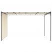 Garden Gazebo with Side Curtain 4x3x2.25 m Cream