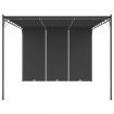 Garden Gazebo with Side Curtain 4x3x2.25 m Anthracite