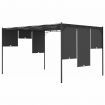 Garden Gazebo with Side Curtain 4x3x2.25 m Anthracite