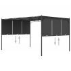 Garden Gazebo with Side Curtain 4x3x2.25 m Anthracite