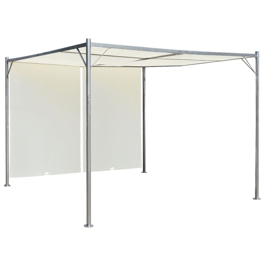 Pergola with Adjustable Roof Cream White 3x3 m Steel