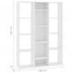 Room Divider/Book Cabinet White 100x24x140 cm Chipboard