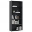 5-Tier Book Cabinet Grey 80x30x189 cm Chipboard
