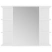 Bathroom Mirror Cabinet White 80x20.5x64 cm Chipboard