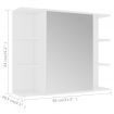 Bathroom Mirror Cabinet White 80x20.5x64 cm Chipboard