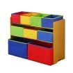 Levede Kids Toy Box 9 Bins Storage Rack Organiser Cabinet Wooden Bookcase 3 Tier